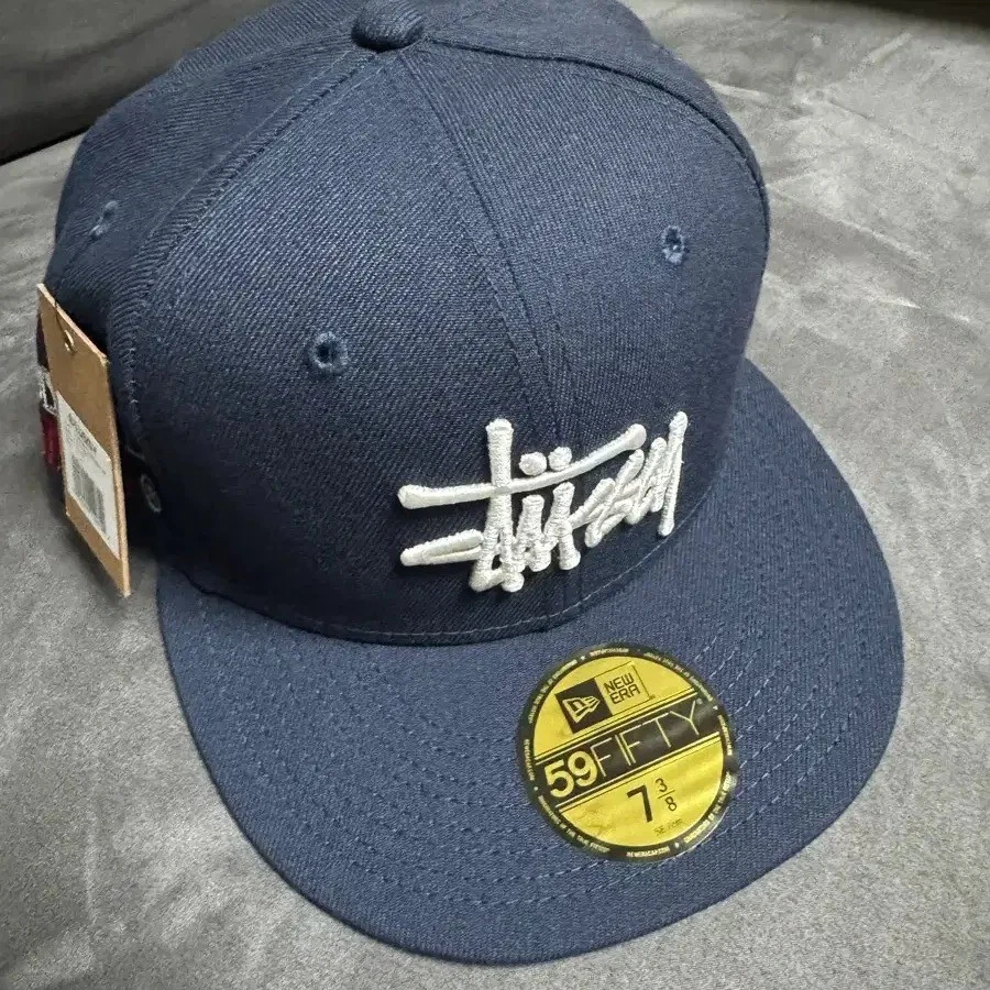 90s STUSSY ステューシー コットンハット ネイビー 7 1/4サイズ STUSSY