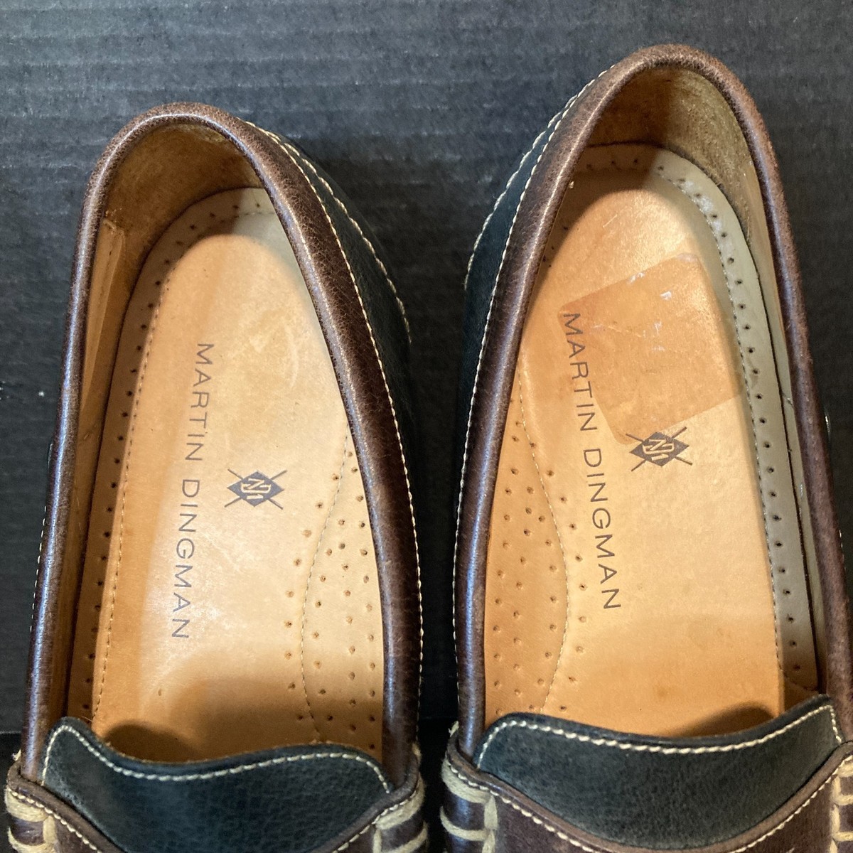 Martin Dingman Bill Men\'s Brown Genuine Water Buffalo Penny Loafers Size 11M Bill Alligator Grain Penny Loafers - Chestnut | Martin Dingman main image 3