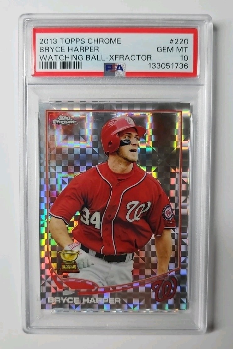 2013 Topps Chrome X-Fractor Bryce Harper #220 PSA 10 GEM MT 🔥 Freshly Graded!