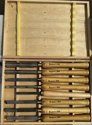 VTG Benjamin s Best M2 HSS Wood Lathe Chisel Tool Set In Wooden Case