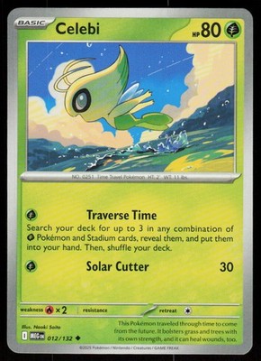 Celebi 012/132 Uncommon Mega Evolution Pokemon Near Mint