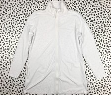 Lands End NEW White Long Sleeve Full Zip SWIM Cover-Up Tee XL PLUS 506748