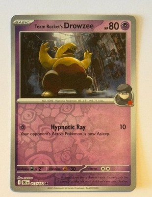 Team Rocket's Drowzee 079/182 Common English DRI Destined Rivals Pokemon NM