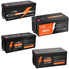 12V 200Ah/460Ah 24V 100Ah/200Ah LiFePO4 Lithium Battery for Solar RV Marine LOT