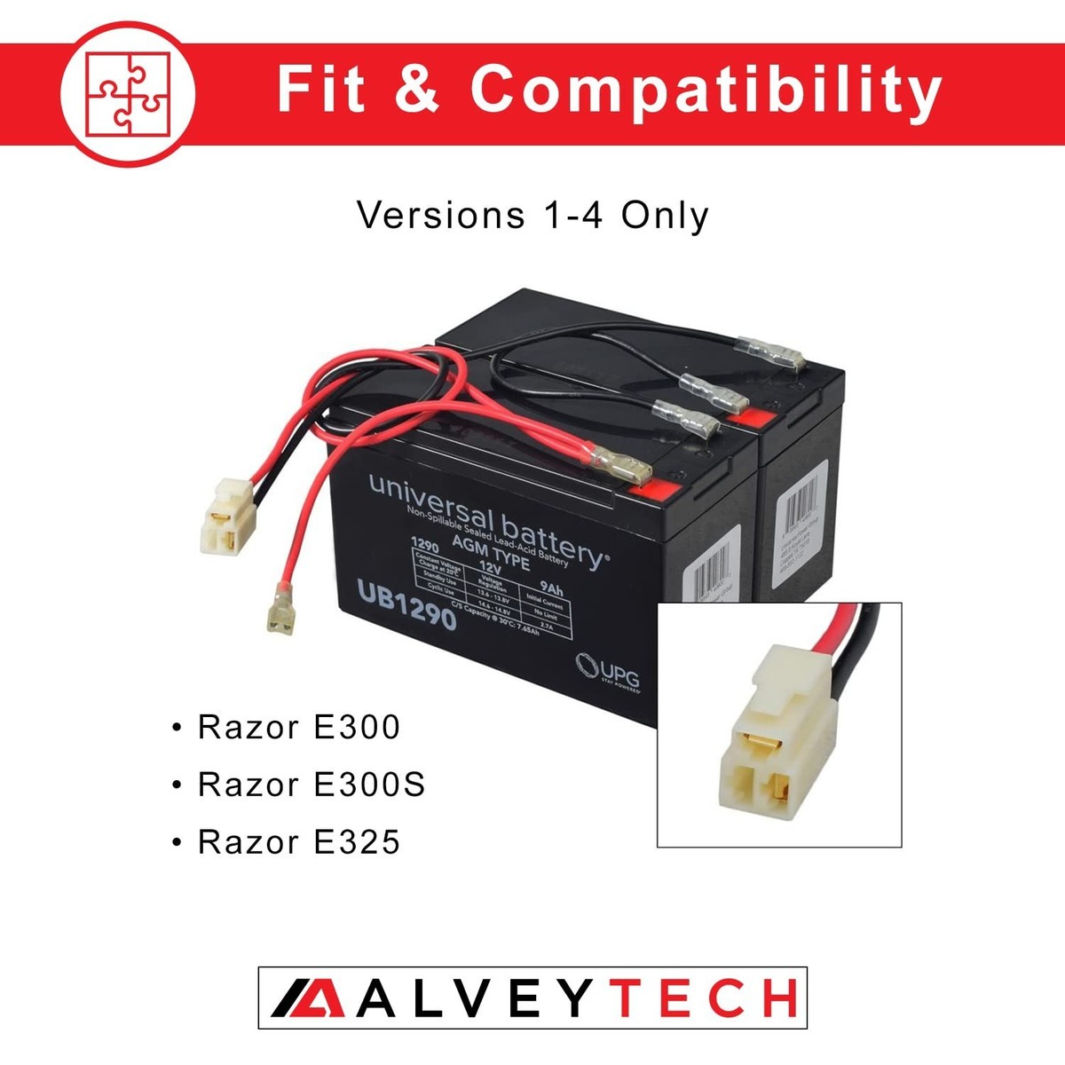Premium 24 Volt 9 Ah Battery Pack for E300 & E325 Scooter