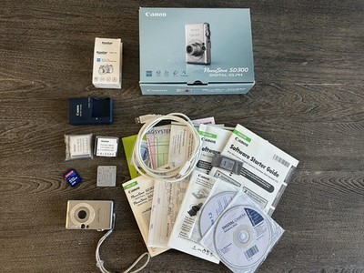 Canon PowerShot SD300/IXUS40 Digital ELPH Camera w/ 3batteries Charger - TESTED