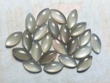 AAA Natural Gray Moonstone Cabochon Marquise Shape Loose Gemstone