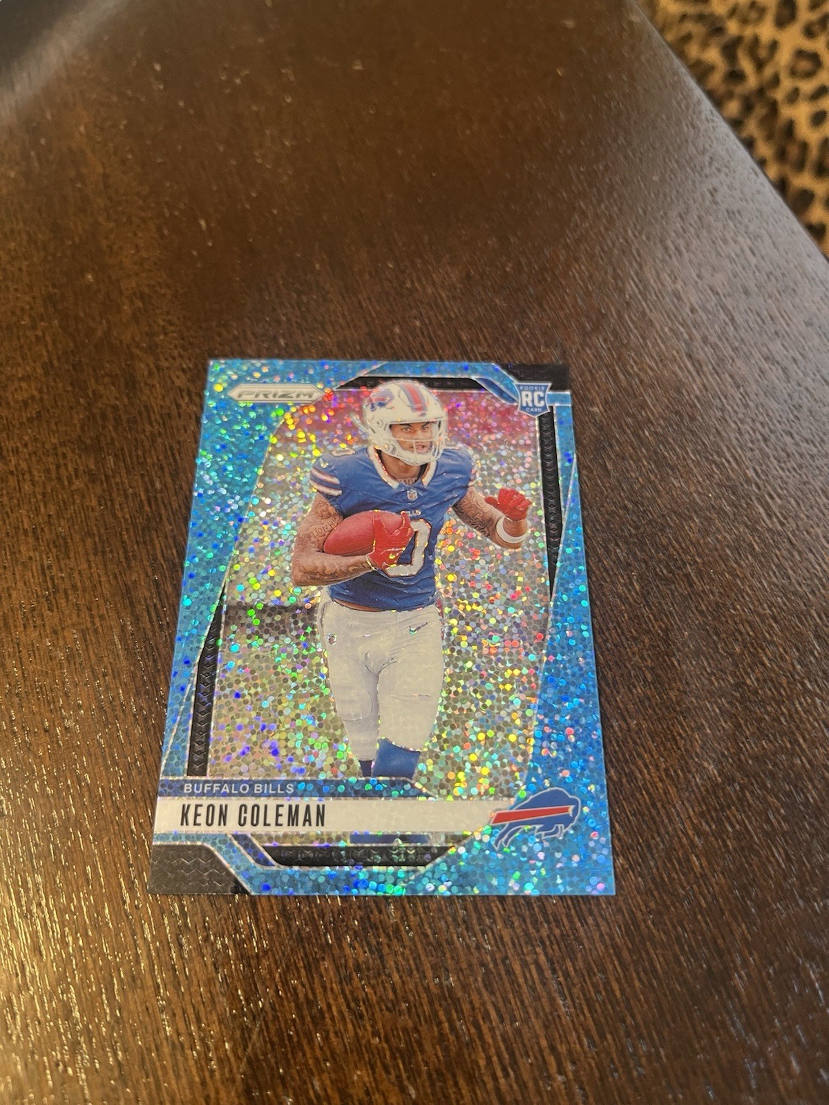 2024 Panini Prizm - Rookies Keon Coleman #362 Blue Sparkle Prizm /96 (RC)
