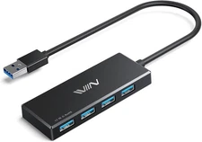 Iviin Usb 3.0 Hub,4 Port Usb Splitter Extender Portable Adapter Multiport Data H
