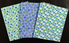3 Fat Quarters - Hearts  Flowers - Quilting, Sewing - 100 Cotton Fabric - 5645