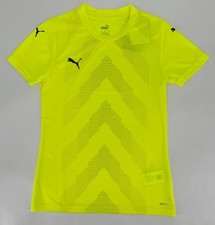 Puma Teamglory Jersey Womens XS Neon Yellow DryCell Soccer Futbol Sports Retro