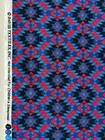 David Textiles Aztec geometric print cotton fabric -red, blue black 2 yards NEW