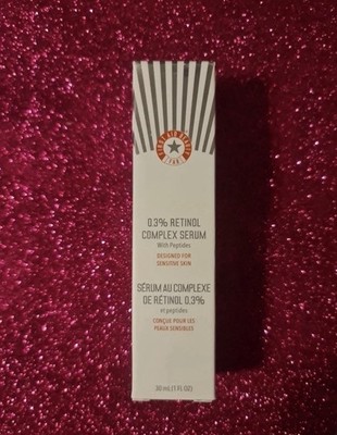   First Aid Beauty 0.3% Retinol Complex Serum With Peptides   Full Size 1oz