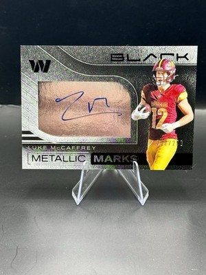 2025 Panini Black - Metallic Marks Luke McCaffrey #MMK-LMC /299 (AU)