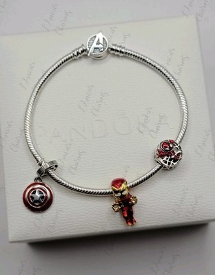 Authentic Pandora Marvel Avengers Bracelet 7.9 20cm 590784C00 & 3