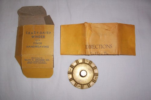 Vintage Crazy Daisy Winder Handweaving Tool w/Original Box & Instructions