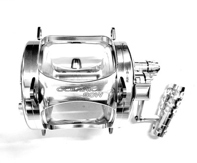 Maxel Oceanic 80W 2-Speed Lever Drag Big Game Trolling Reel Silver