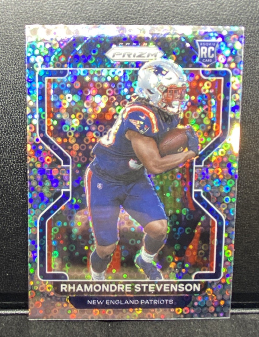 2021 Prizm Rookie Rhamondre Stevenson #367 No huddle Disco Silver Patriots