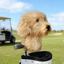 Golden Doodle Dog Head Golf Club HeadCover for Driver Woods