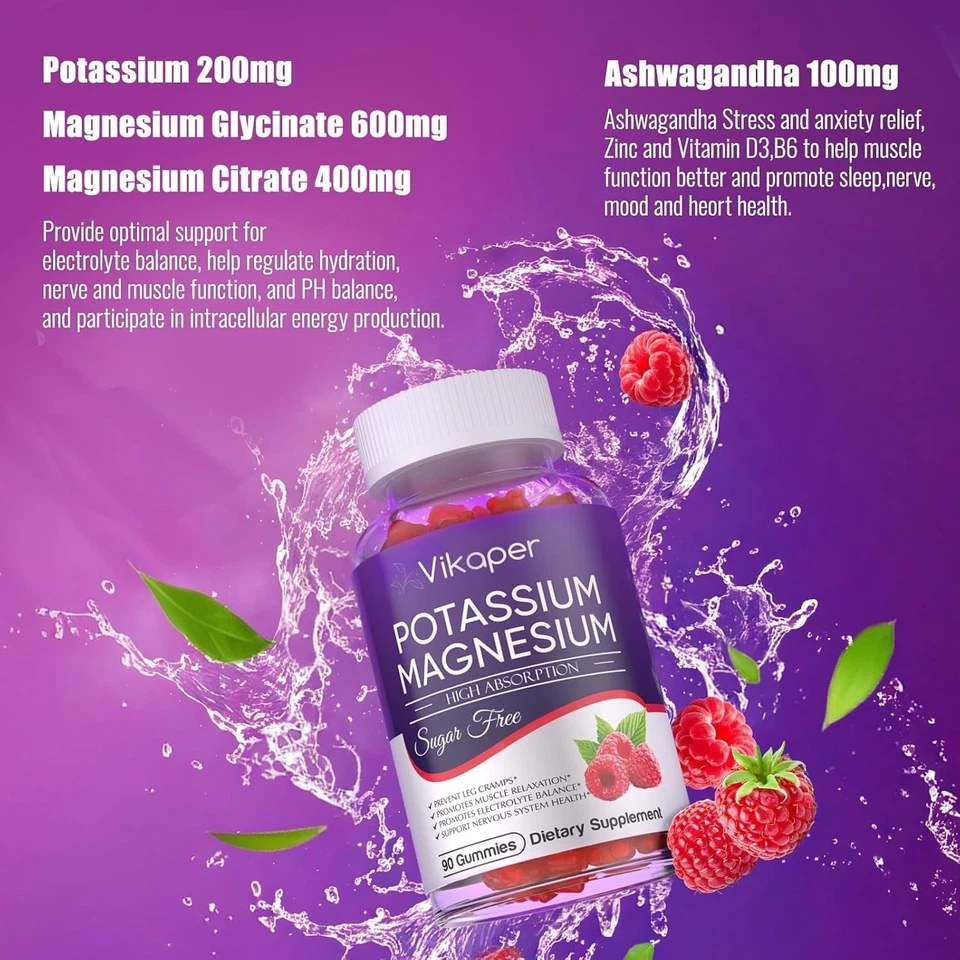 Gomitas Potasio Magnesio 1200 mg para Adultos 90 Unidades (Pack de 1) Foto 2 de 4