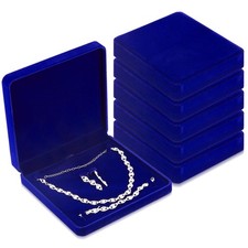 6 Pcs Velvet Jewelry Set Box Jewelry Display Case Earring Ring Bracelet Neckl...