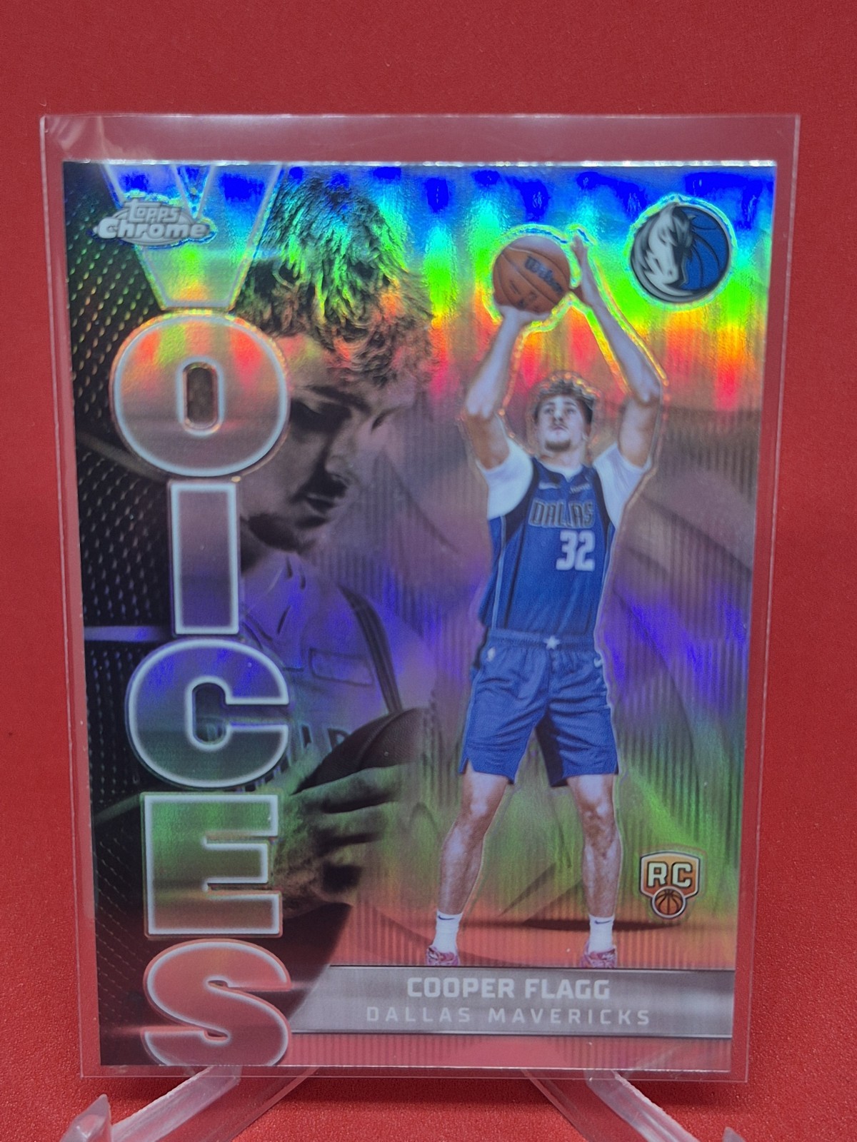 2025-26 Topps Chrome Cooper Flagg Voices Refractor Rookie Insert Mavericks