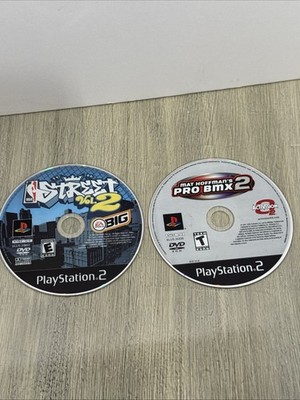 PS2 NBA Street Vol. 2 & Mat Hoffman s Pro BMX 2 Lot Disc Only