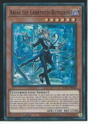 YU GI OH ARIAS DIE LABRYNTH BUTLERIN  RA05-DE028   SUPER RARE 1.AUFLAGE
