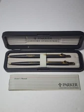 VTG Parker Mechanical Pencil & Pen Set Advertising Courvoisier Cognac Napoleon 