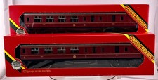 Two Hornby Carriages, R434 OO Gauge L.M.S. Coach 57' Brake 3rd