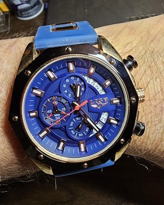 Lige Blue Men's Quartz Watch