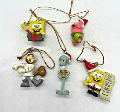 Spongebob Christmas Ornaments Mini Y2K Vintage Viacom Sandy Squidward Patrick 2''