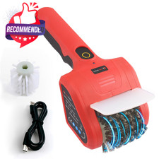 Electric Grill Brush Cordless Rechargeable Scrubber BBQ Cleaner Tool Red Black