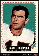 1964 Topps #31 Daryle Lamonica Bills RC Notre Dame 6 - EX/MT