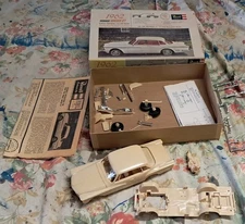 VINTAGE REVELL 1962 DODGE LANCER GT STARTED MODEL KIT OPEN BOX ESTATE FIND