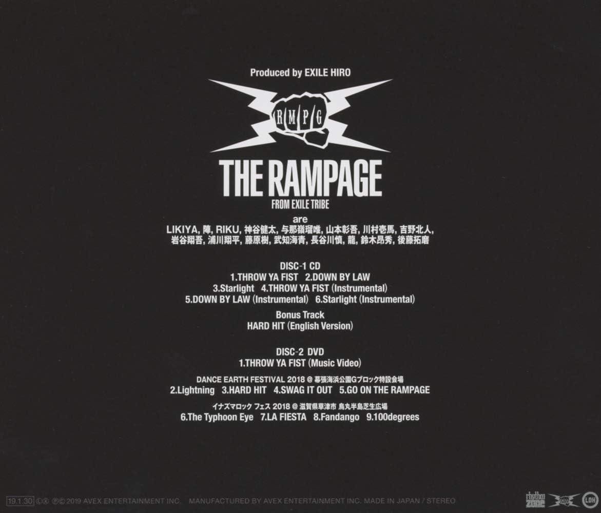 CD THROW YA FIST (CD+DVD) Japan THE RAMPAGE from EXILE TRIBE