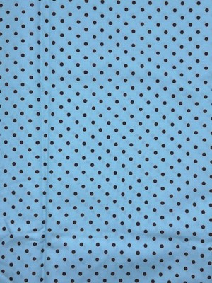 Blue Fabric with Brown Dots 6003 Robert Kaufman Pimatex Cotton 44'' 1 Yard