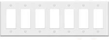 (1 Pack) 7-Gang Decora Switch Cover, Decorator Light Switch or Receptacle Outlet