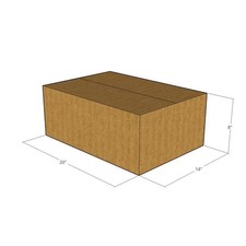 25 20x14x8 Kraft Brown Corrugated Shipping Boxes 32 ECT Single-Wall New