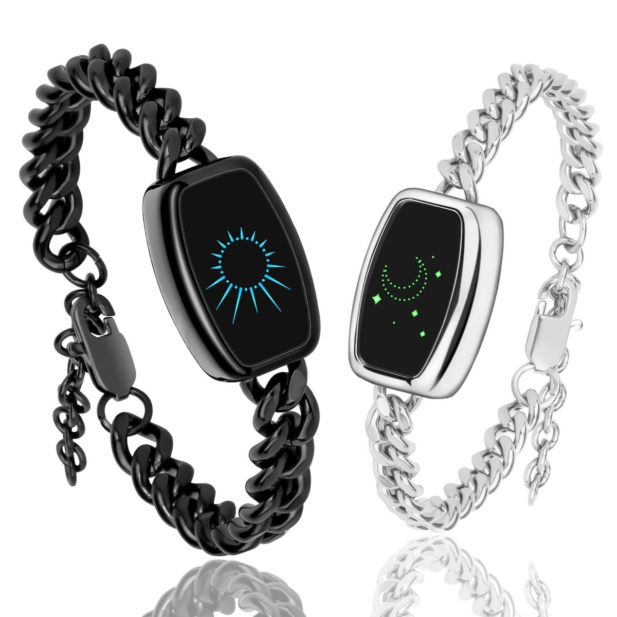 PNMNBW Bluetooth Couple Bracelets, Long Distance Vibration Light
