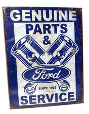 Ford Parts and Service Pistons Tin Sign wall decor 12.5" x 16" Made in USA