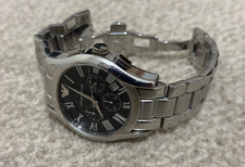 emporio armani ar0673 valente black dial chronograph mens classic watch 18cm fit