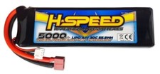 H-Speed LiPo Akku 3S 5000mAh 30C 11.1V, T-Stecker #HSPLI004