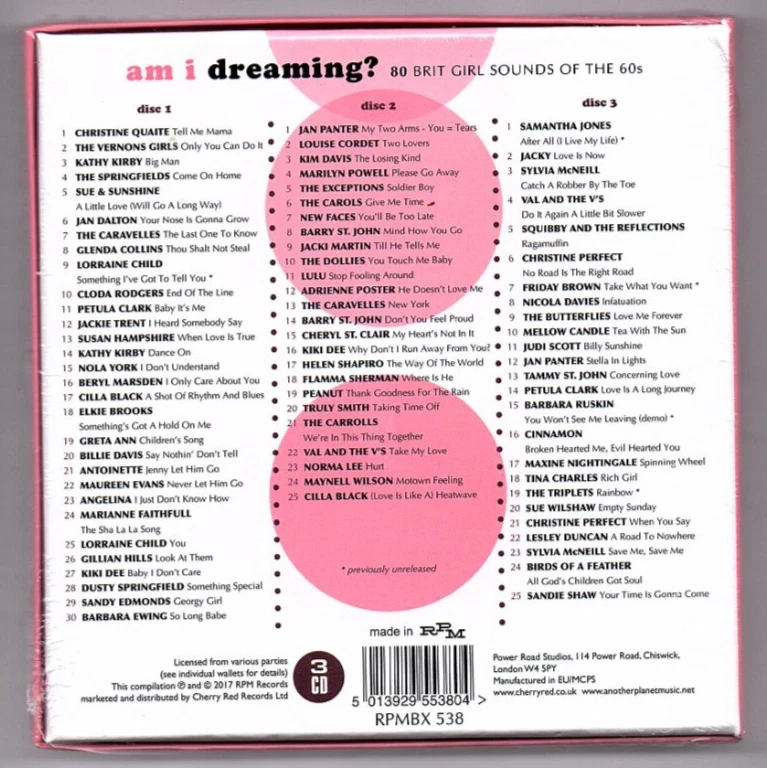 Am I Dreaming? - 3er CD Set mit 80 Brit Girl Sounds Of The 60's / 3er CD Neuware - Bild 2 von 2
