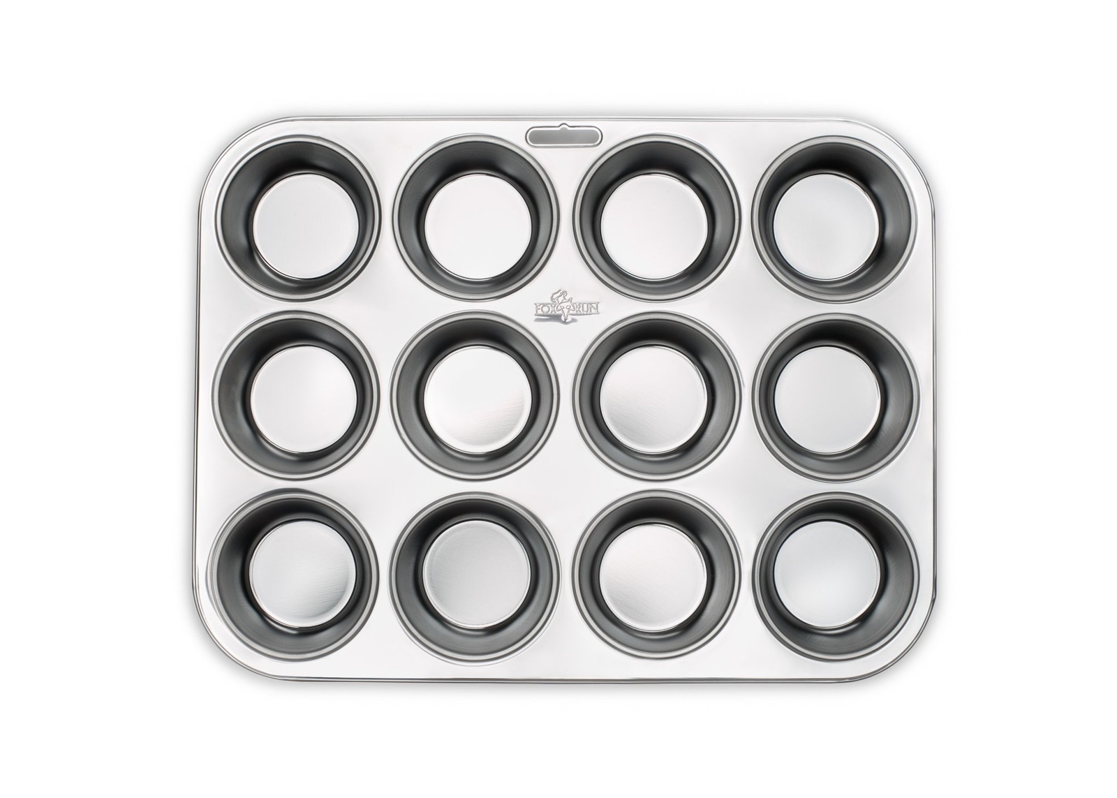 Fox Run Muffin and Cupcake Pan, 12 Standard Cup, Stainless Steel
