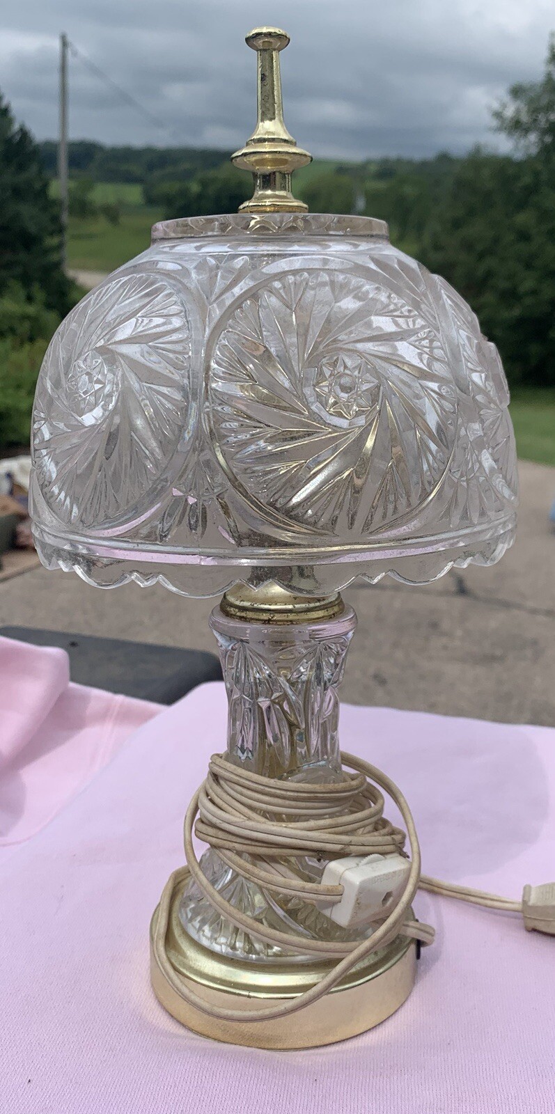 Vintage Crystal Lamp eBay