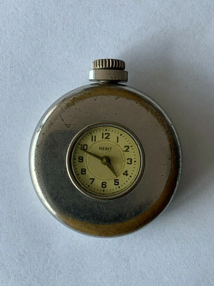 177. MERIT,  HTU Halbsavonette mit Roskopf-Hemmung, made in USA, läuft, works - Bild 1 von 4