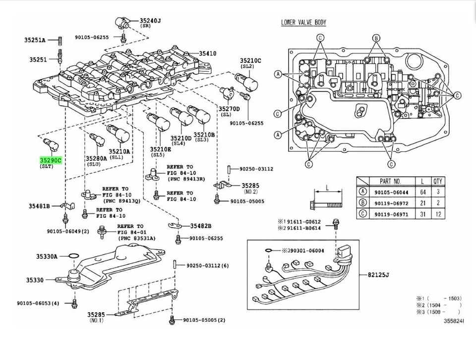 Solenoide de control de presión de línea genuino Toyota Lexus ASSY 35290-50020 Foto 3 de 3