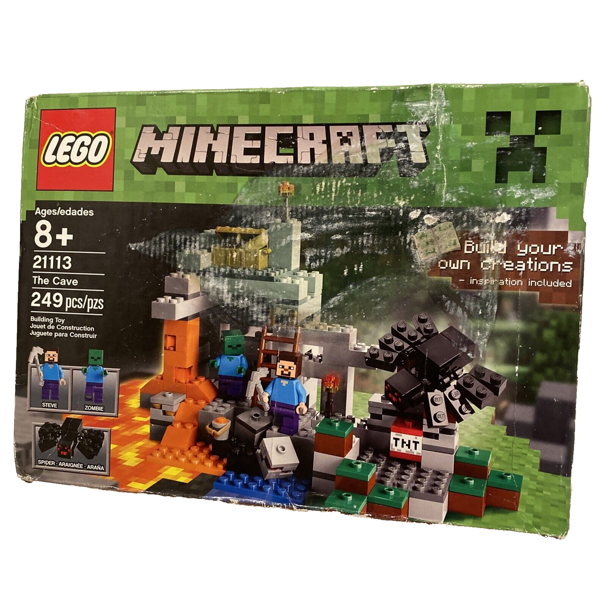 LEGO® Minecraft® 21113- The Cave- 249 Pieces- New Product in Damaged Box