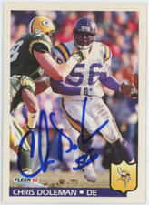 Chris Doleman Minnesota Vikings Auto Signed 1992 Fleer #243 Hall of Fame 25100